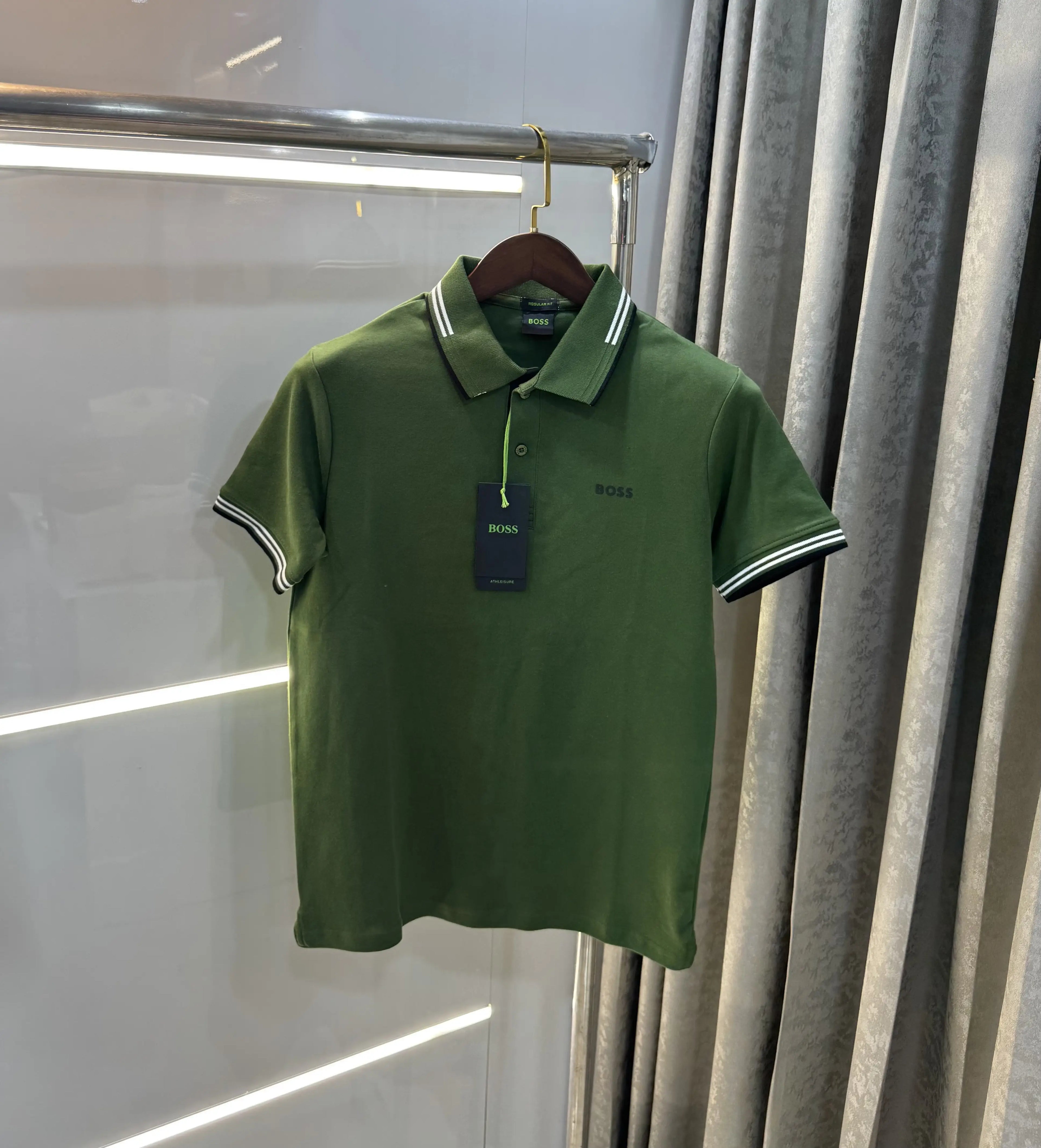 Hugo  Bos s Green Logo Work Premium Polo T-shirt