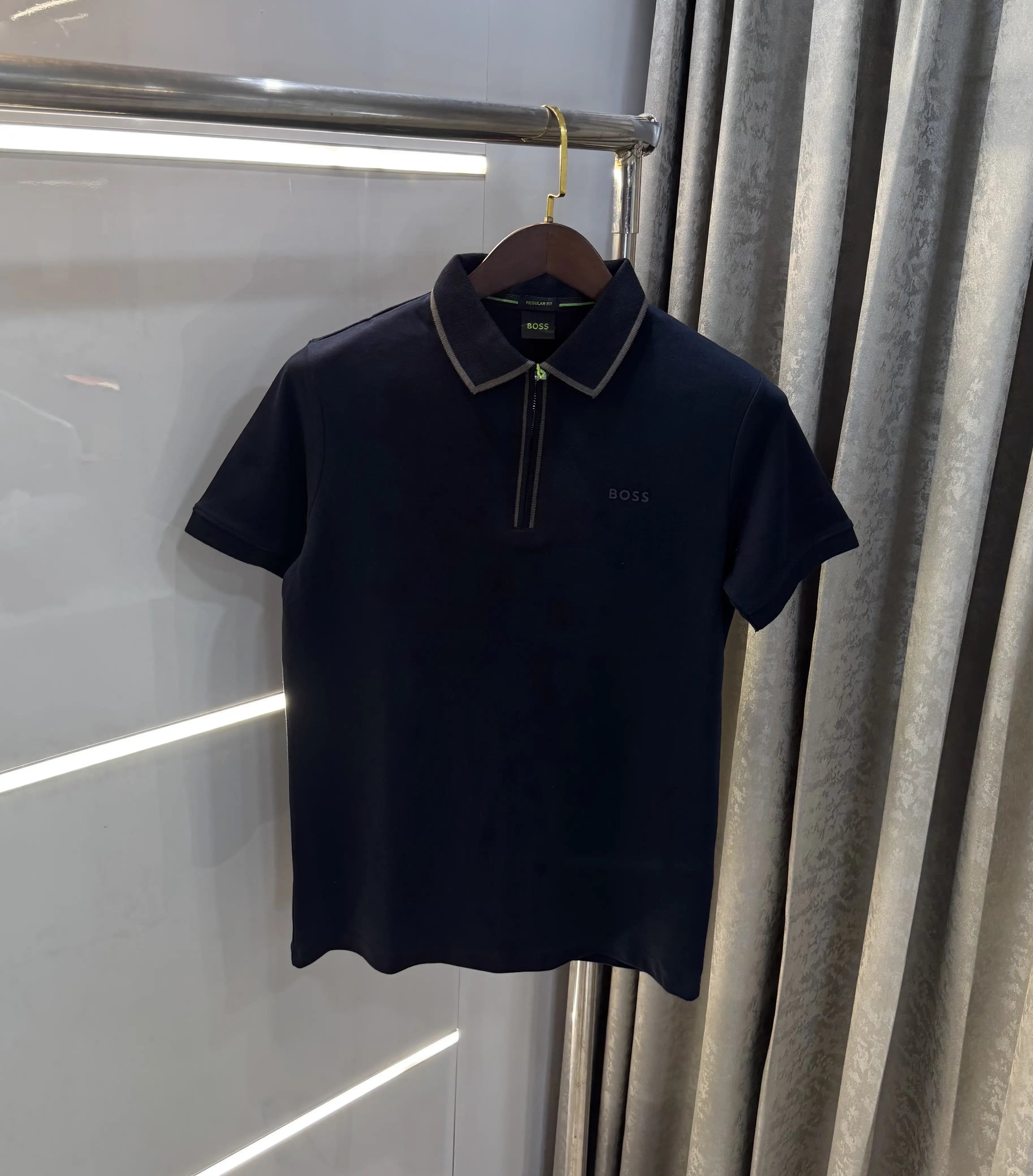 Hugo  Bos s Navy Blue Logo Work Premium Polo T-shirt