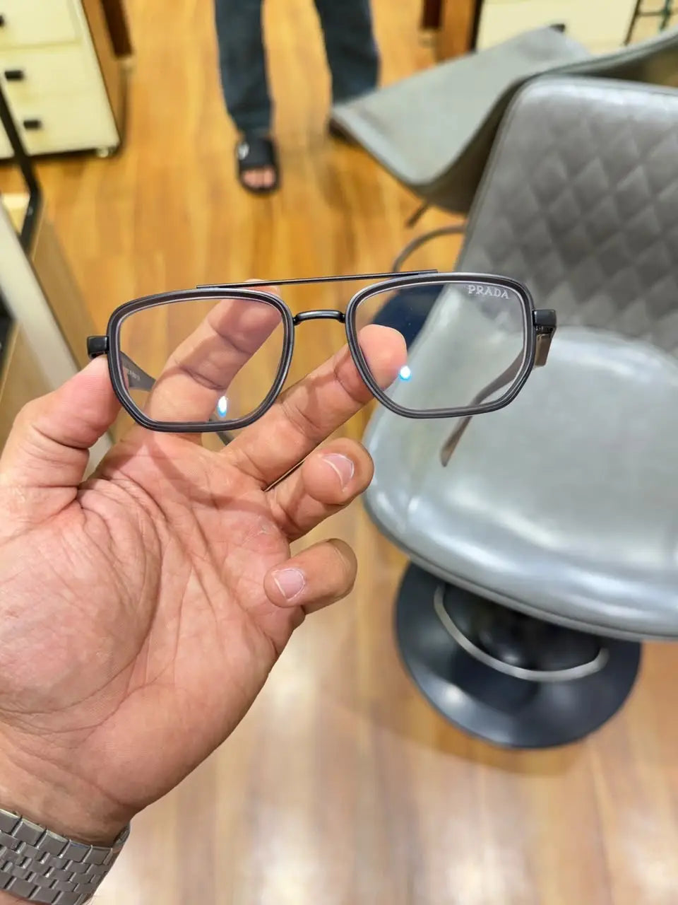 Prada 7384 grey plano Secondary image
