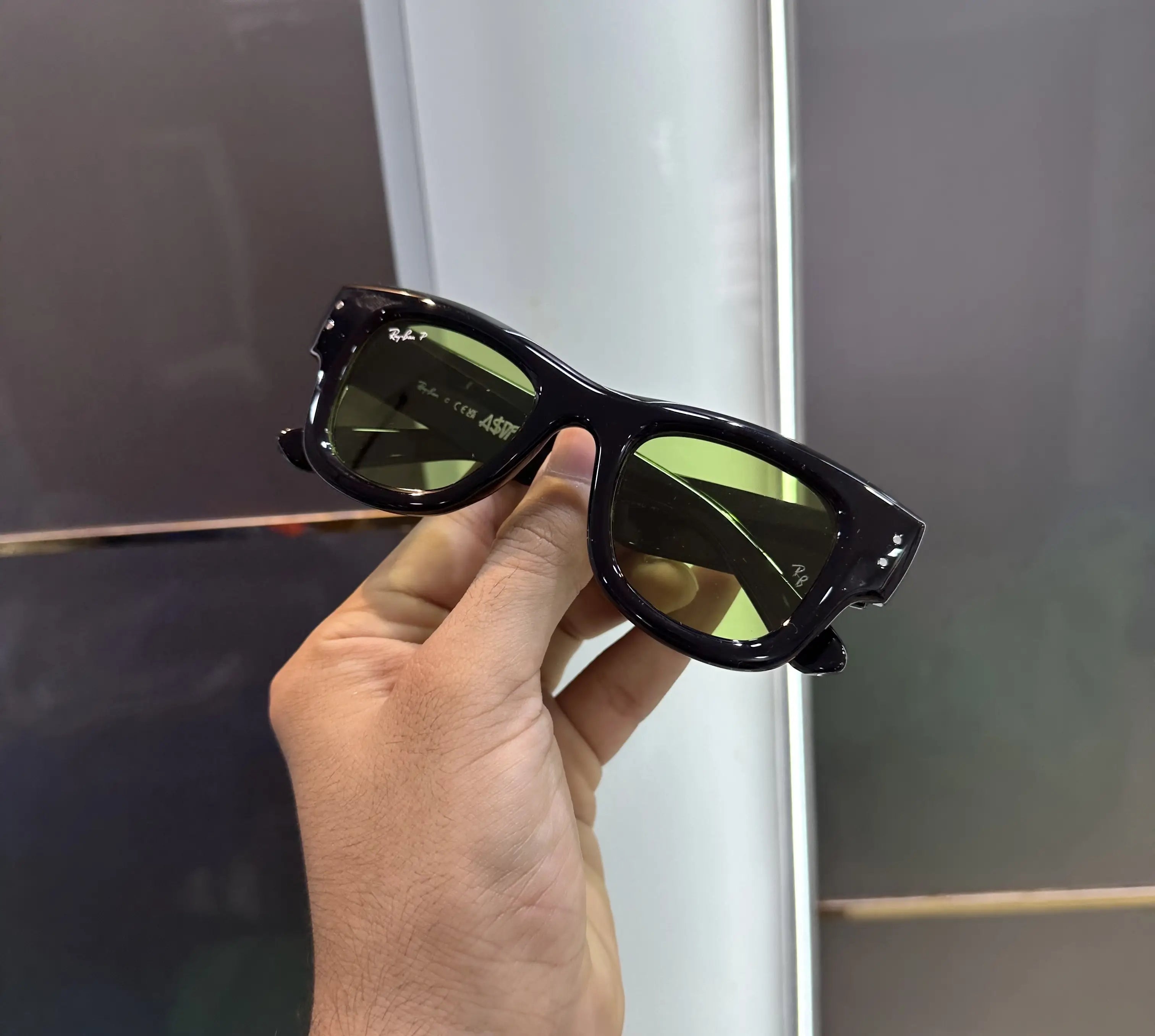 RayBan Black Green Puffer Premium Shades 940