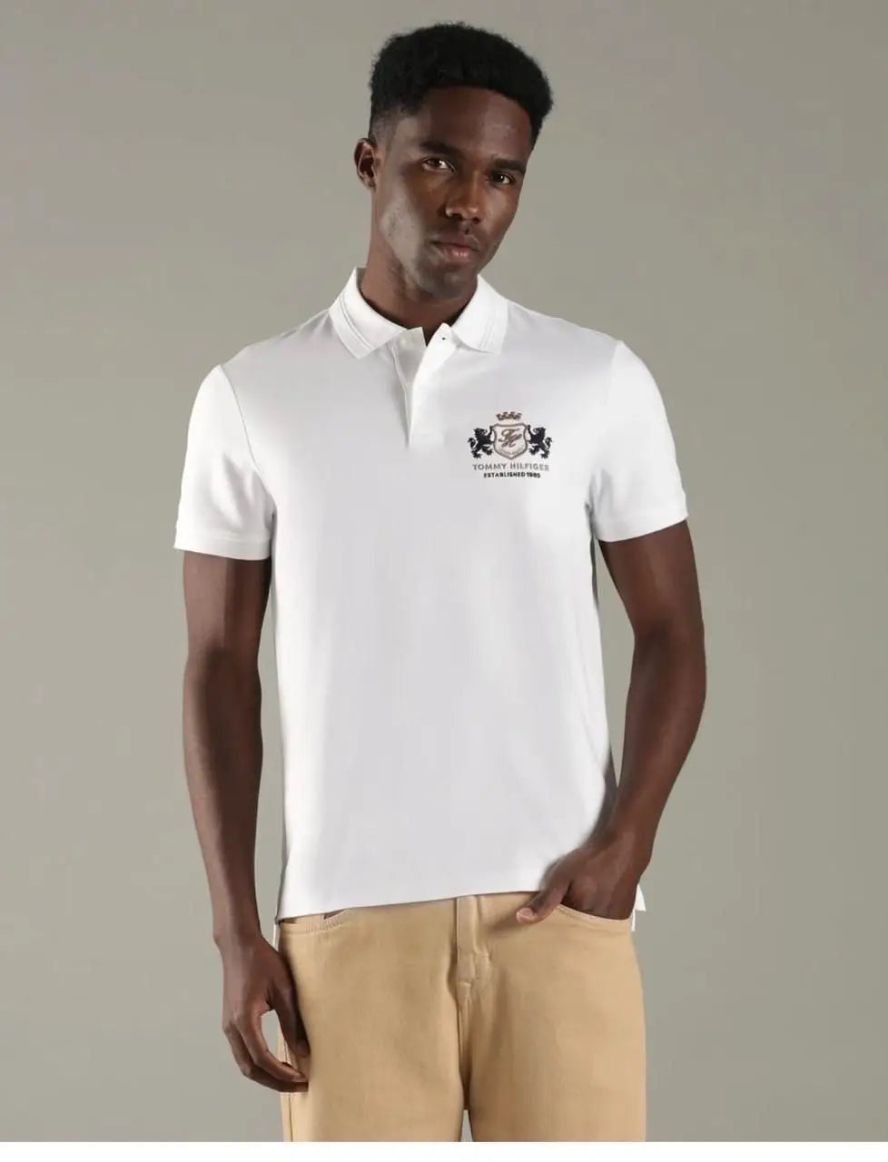 Tomm y Hilfiger White Premium Polo T-shirt