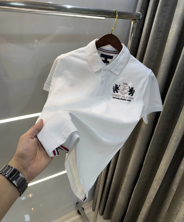 Tomm y Hilfiger White Premium Polo T-shirt