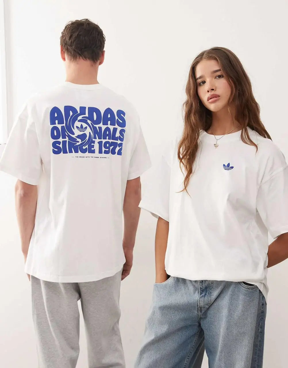 Adidas White Printed Premium Classic T-Shirt Main image