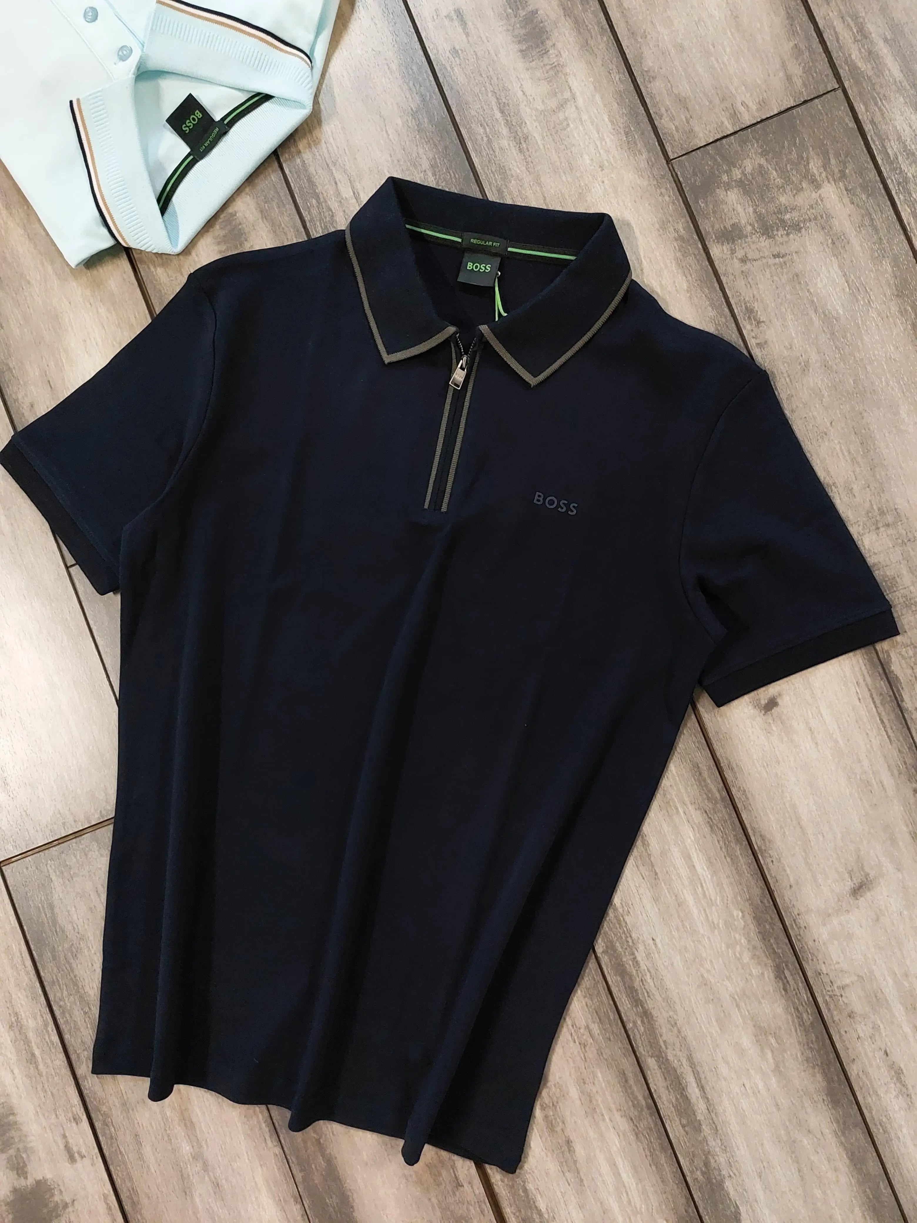 Hugo  Bos s Navy Blue Logo Work Premium Polo T-shirt Main image