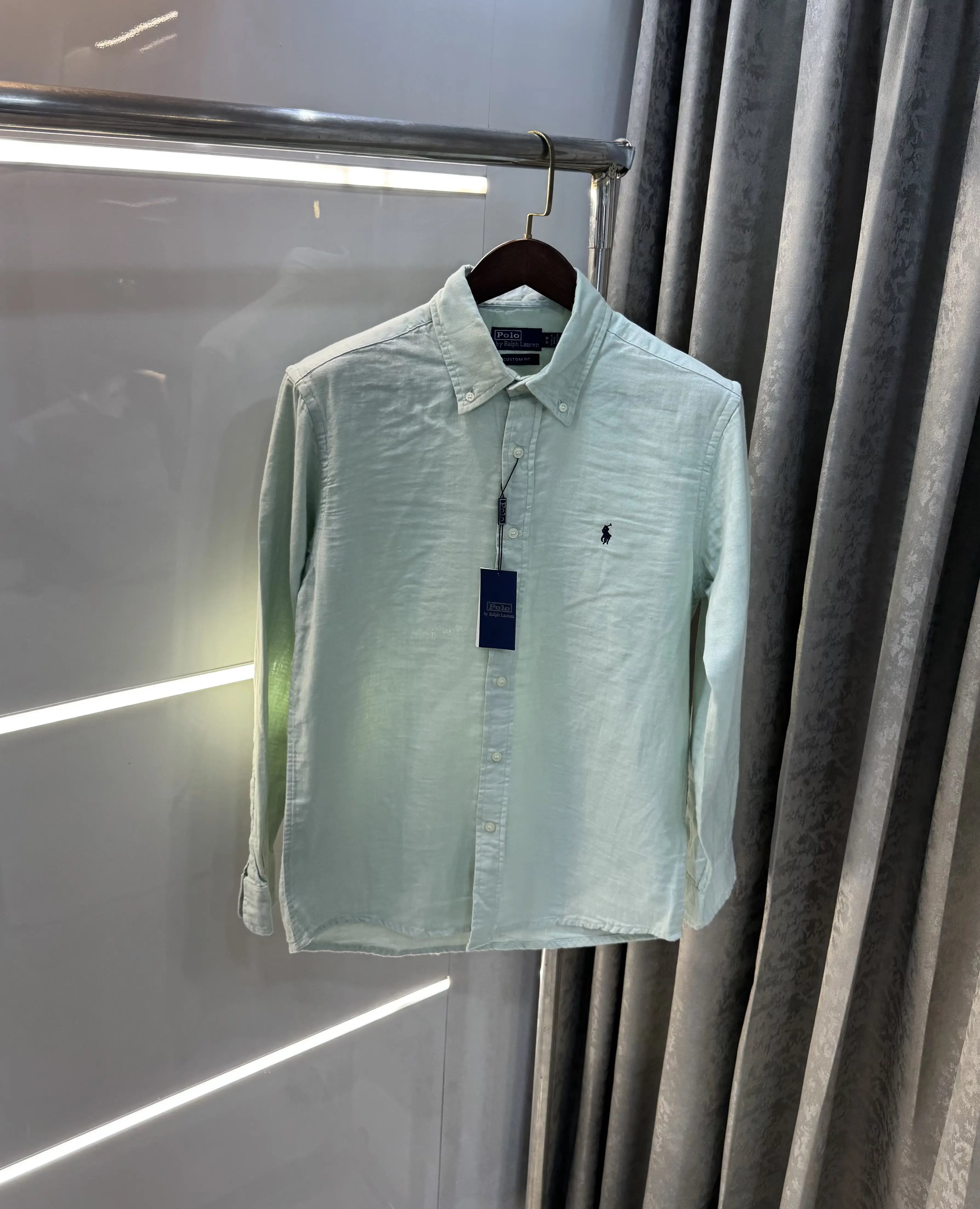 Ralph Lauren Aqua Green Premium Linen Shirt Secondary image