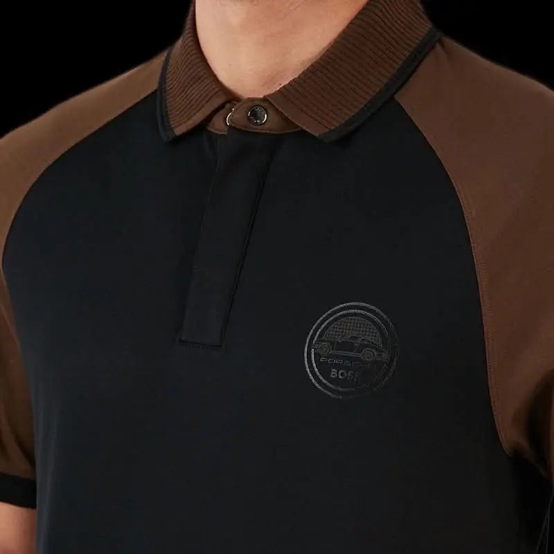 Hug o Boss Navy/ Coffee Porsch e Edition Premium Polo T-shirt Secondary image