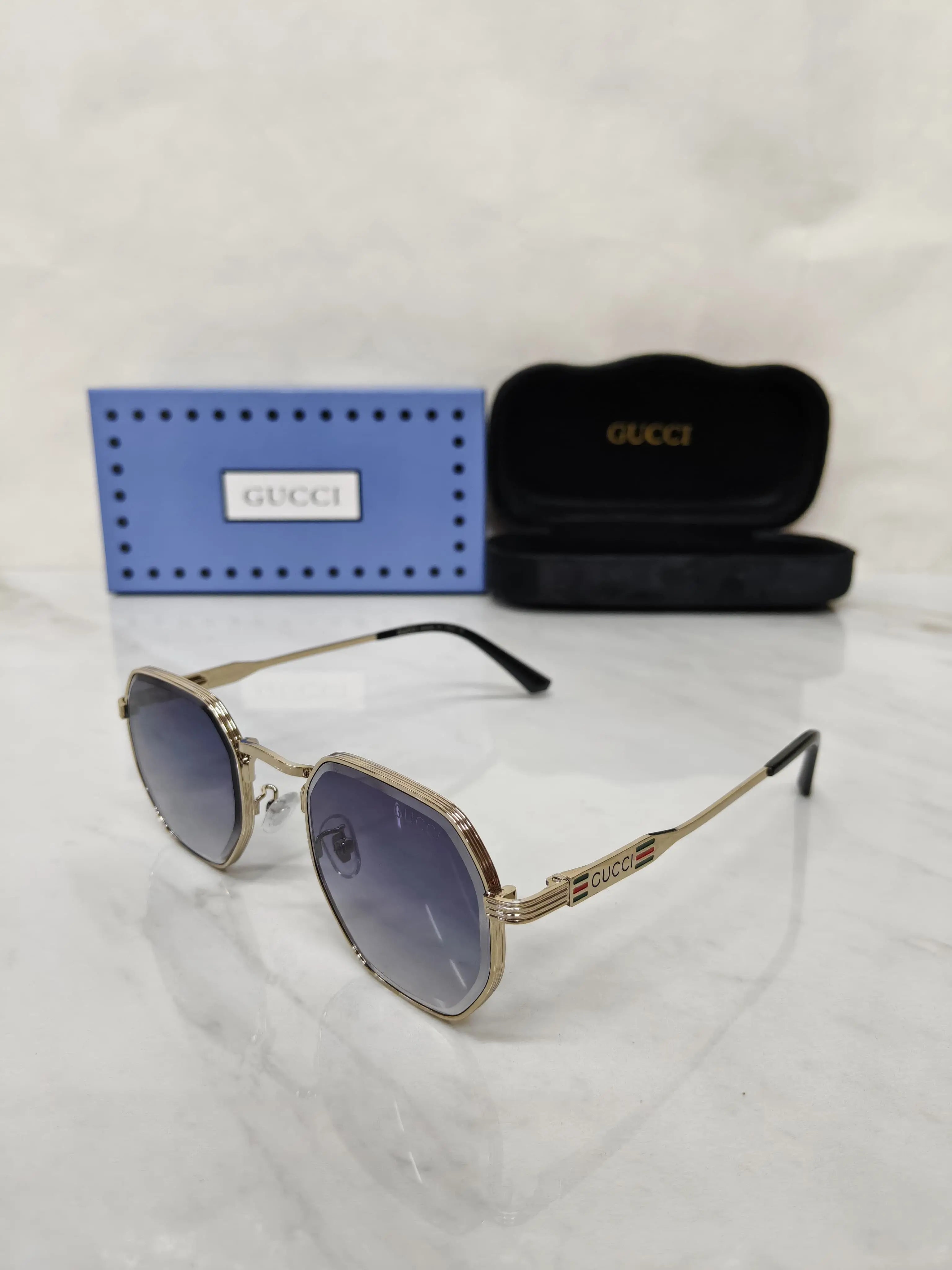 GUCCI 28002 BLUE SILVER METAL Main image