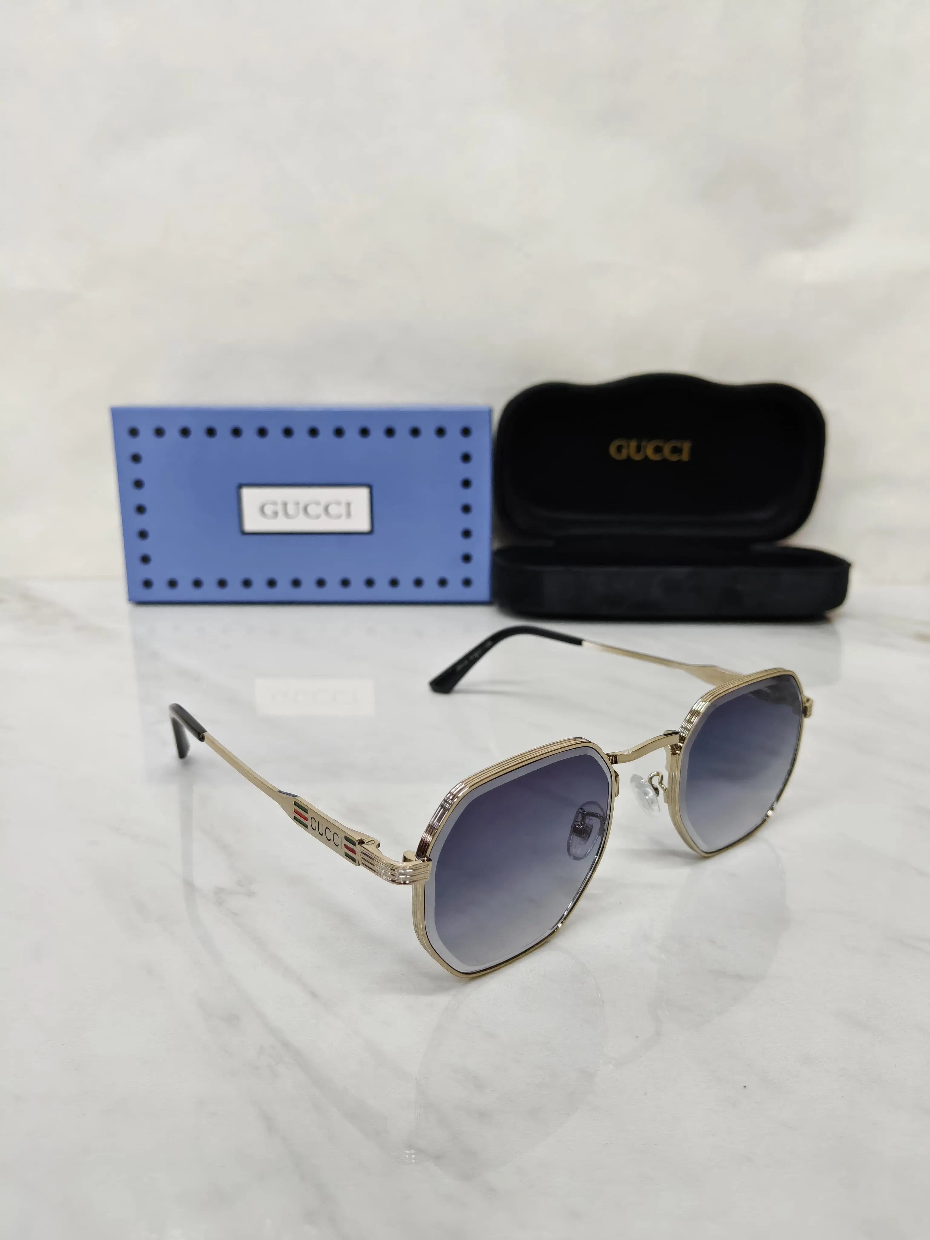 GUCCI 28002 BLUE SILVER METAL Secondary image