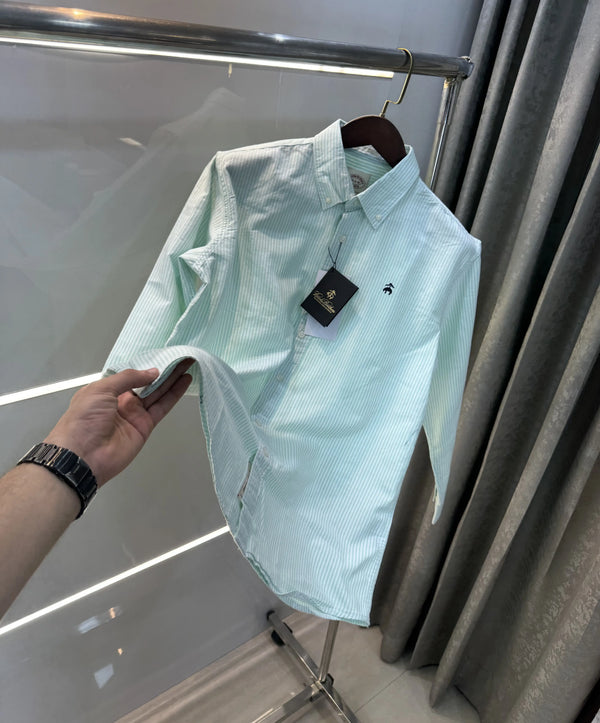 Brooks Brother Aqua Green Oxford Premium Shirt