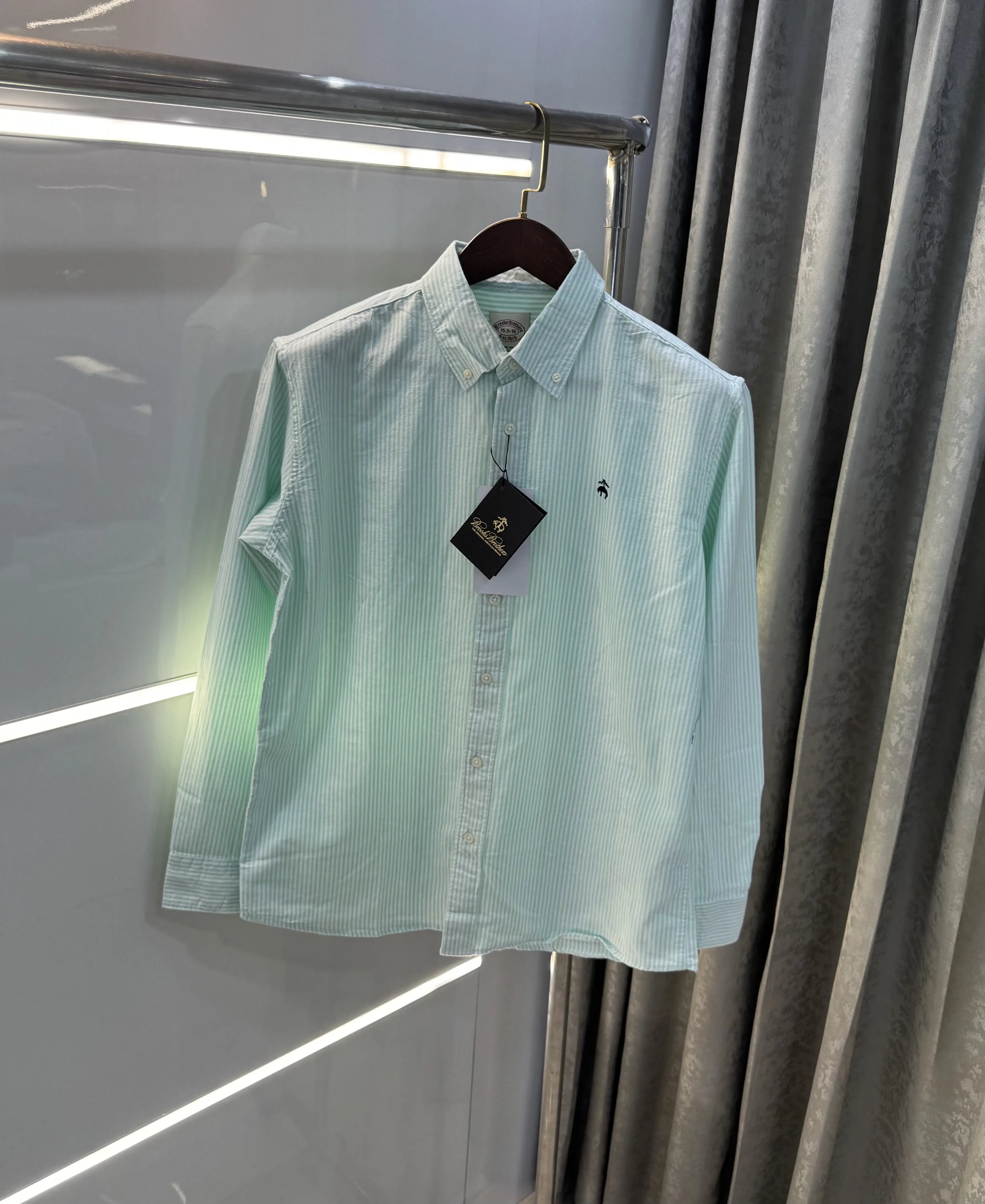 Brooks Brother Aqua Green Oxford Premium Shirt Main image