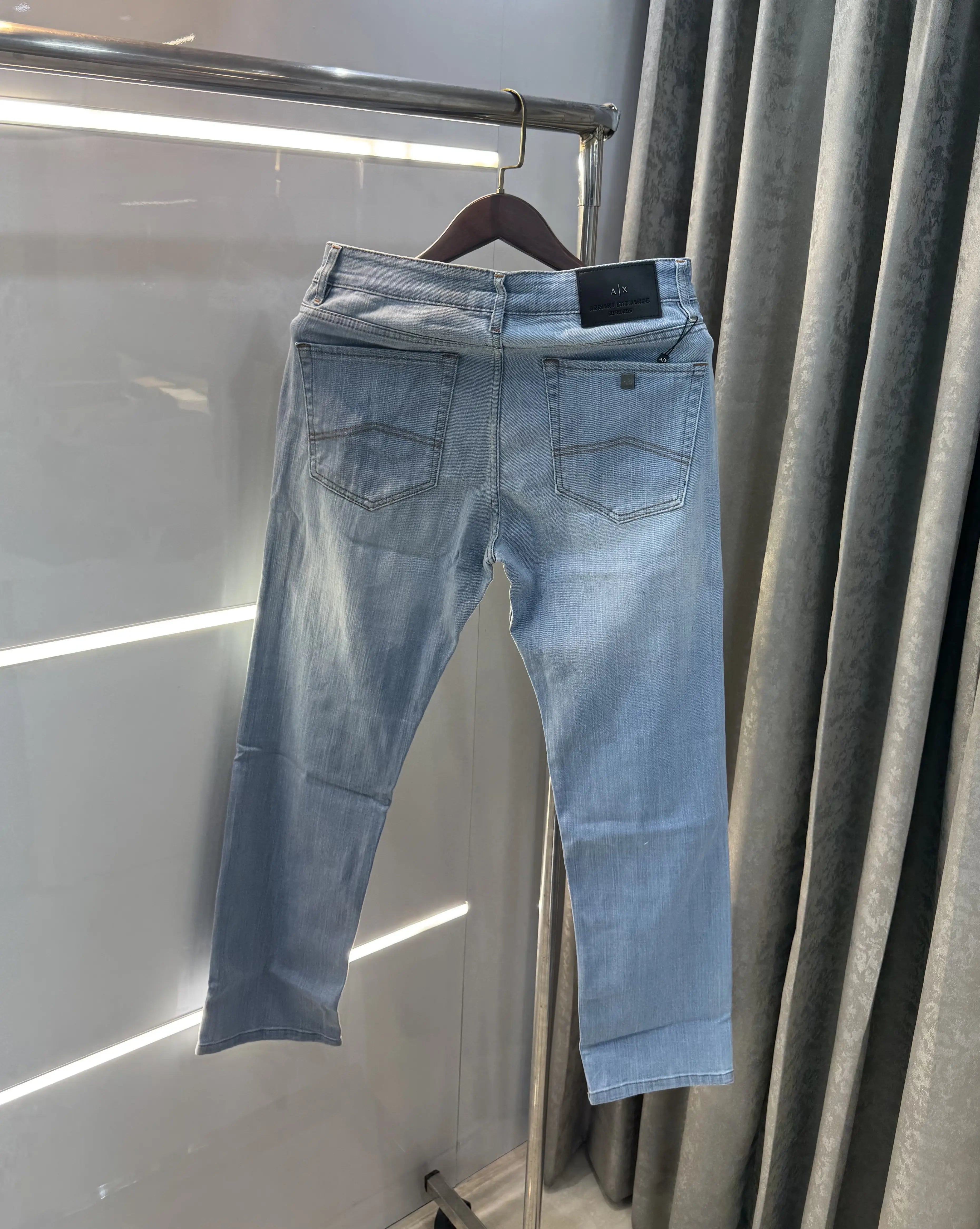 Armani  Exchange Sky Blue Imported Premium Denim Secondary image
