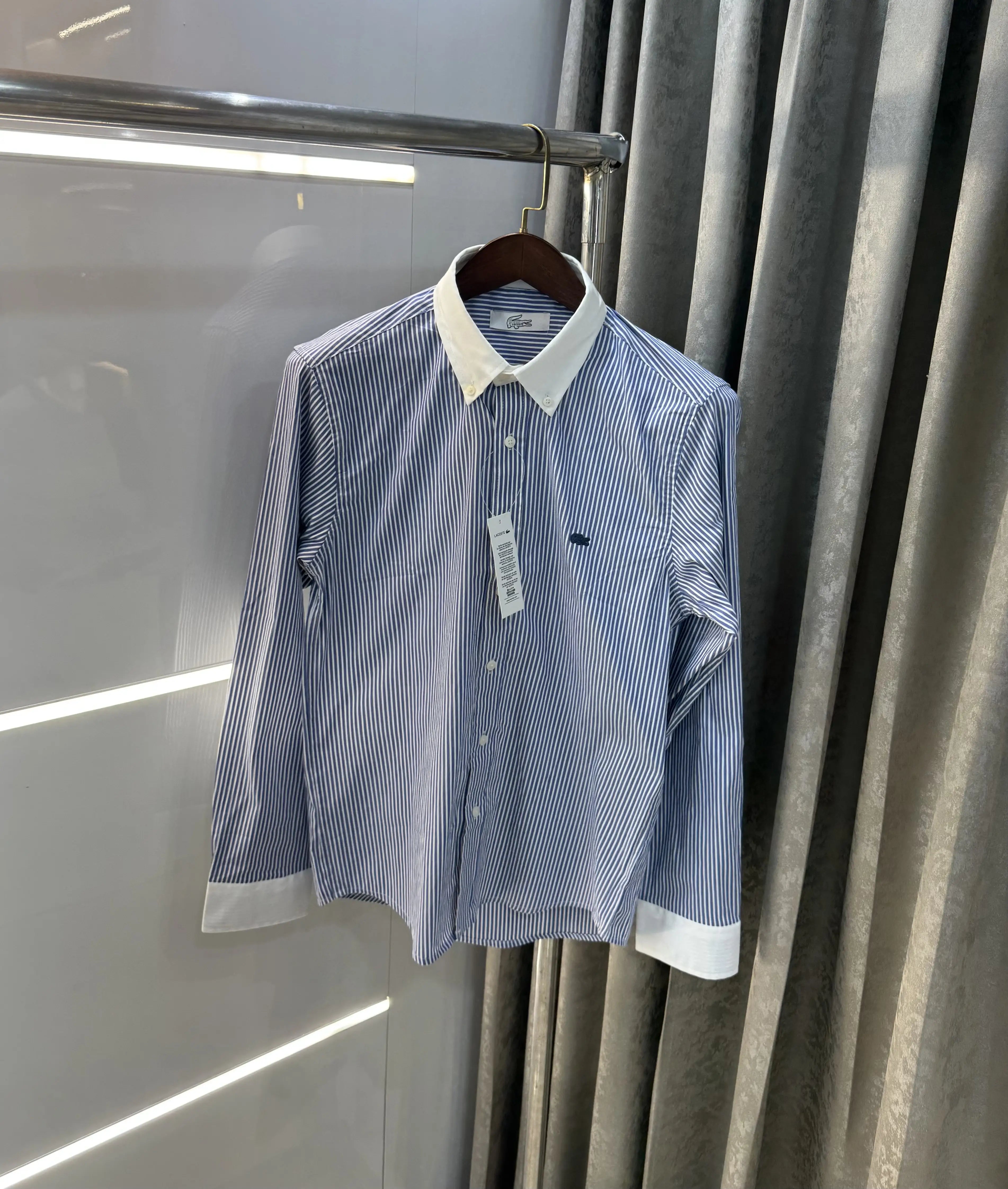 Lacost e Dark Blue Embroidery Logo Work Premium Shirt Secondary image