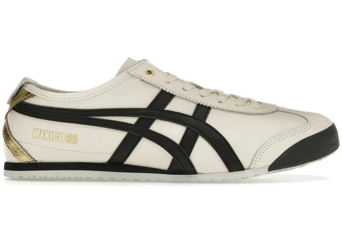 ONITSUKA TIGER MEXICO 66 CREAM BLACK GOLD (WITH PATOU KEYCHAIN AND 3 EXTRA LACES