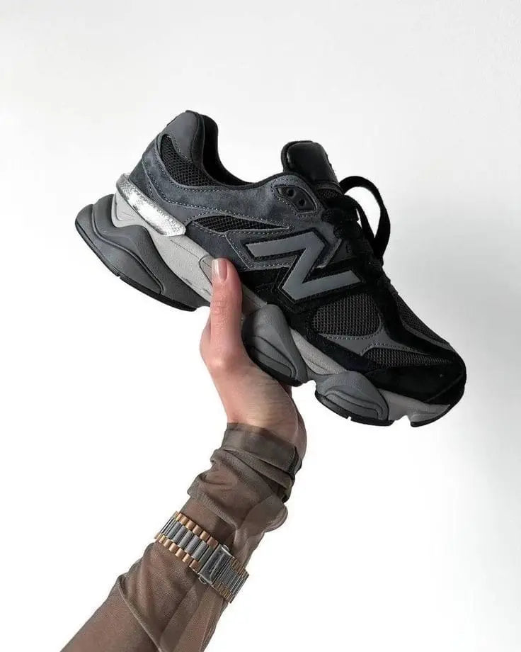 NEW BALANCE 9060 CASTLEROCK BLACK WITH KEYCHAIN Main image