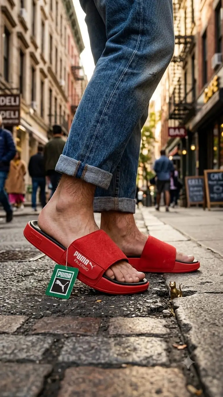 Puma Palermo Red Flip Flop Secondary image