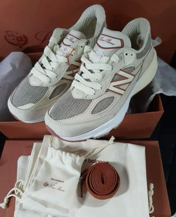New balanc e 990 Beige Loro Piana Suede Quality With Accessories