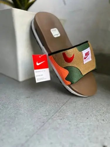 Nike Airmax 1 Premium Brown Green Orange Flip Flop Secondary image