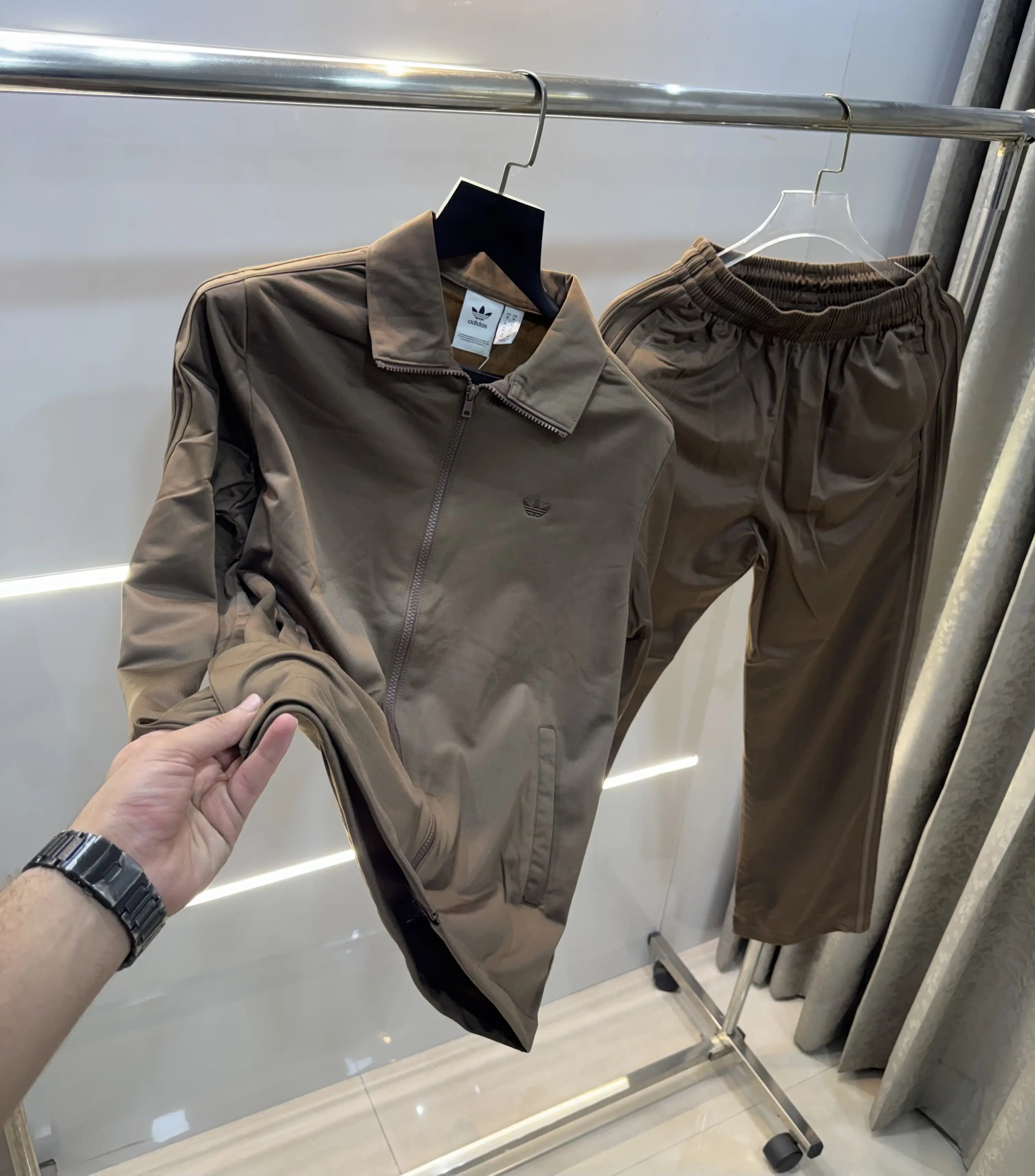 Adida s Brown Logo Work Premium Tracksuit