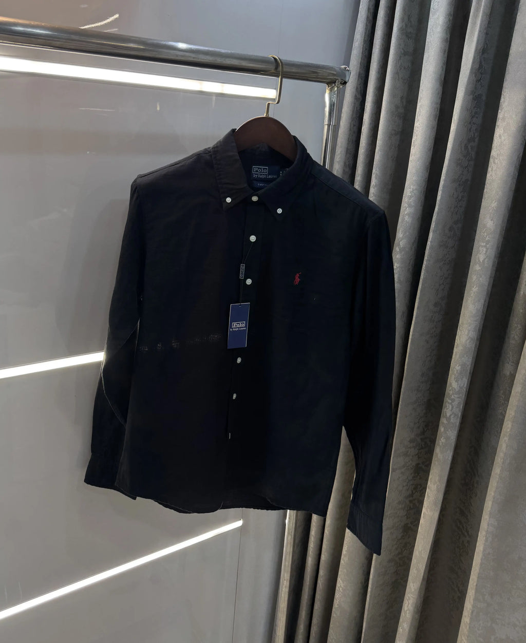 Ralph Lauren Black Premium Linen Shirt