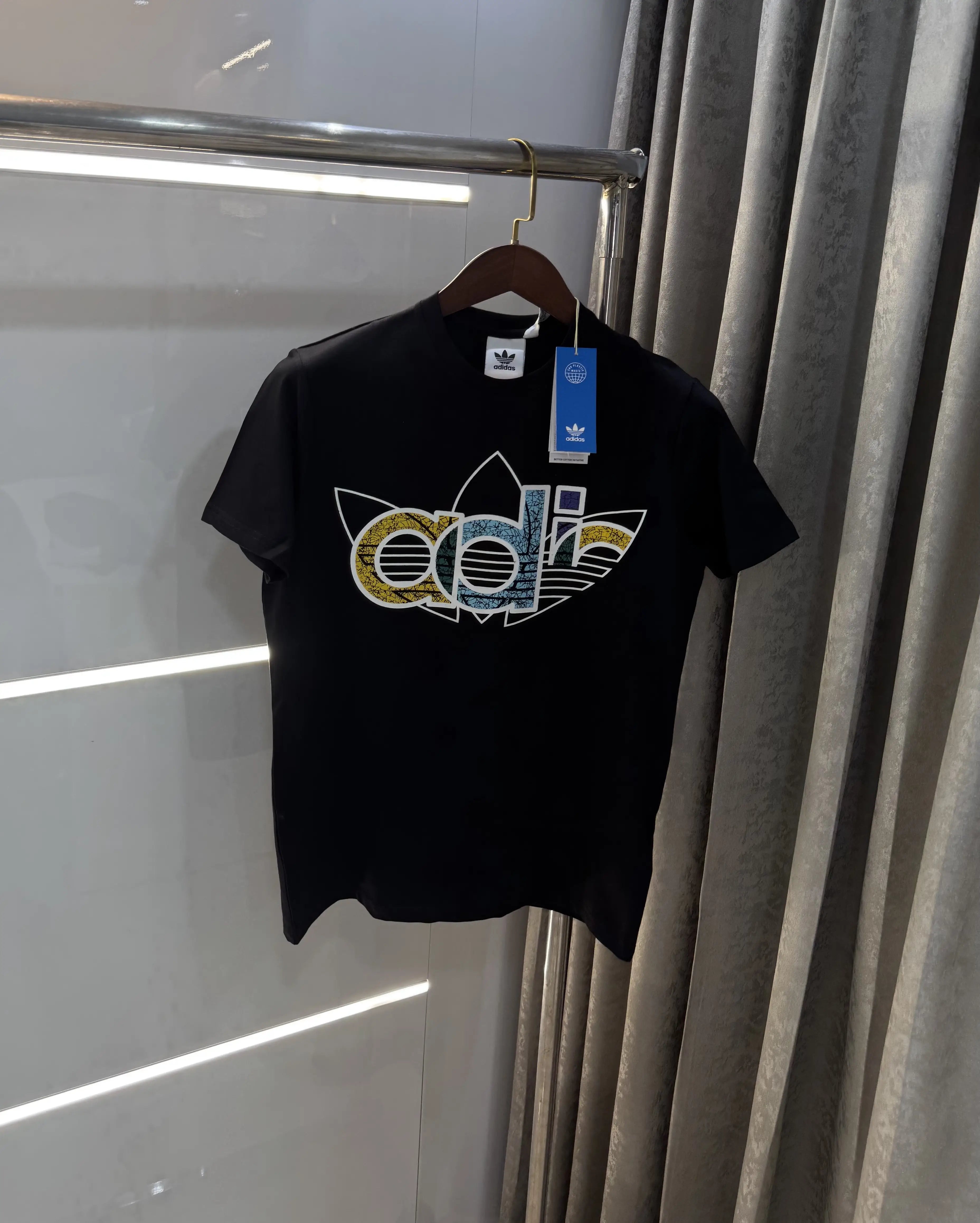 Adidas Black Printed Premium Classic T-Shirt