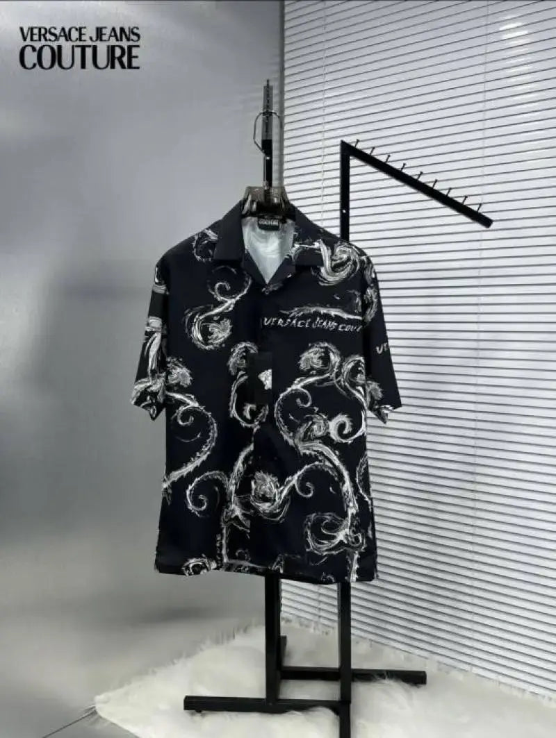 Versac_e Jeans Couture Signature Printed Imported Very Premium Half Shirt (DN 521) Main image