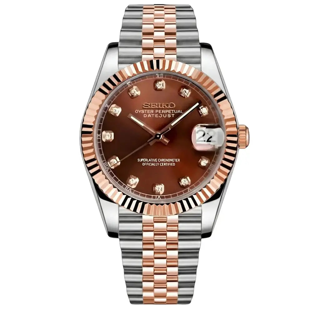 Seiko Mod Datejust Chocolate Swiss Machine Secondary image