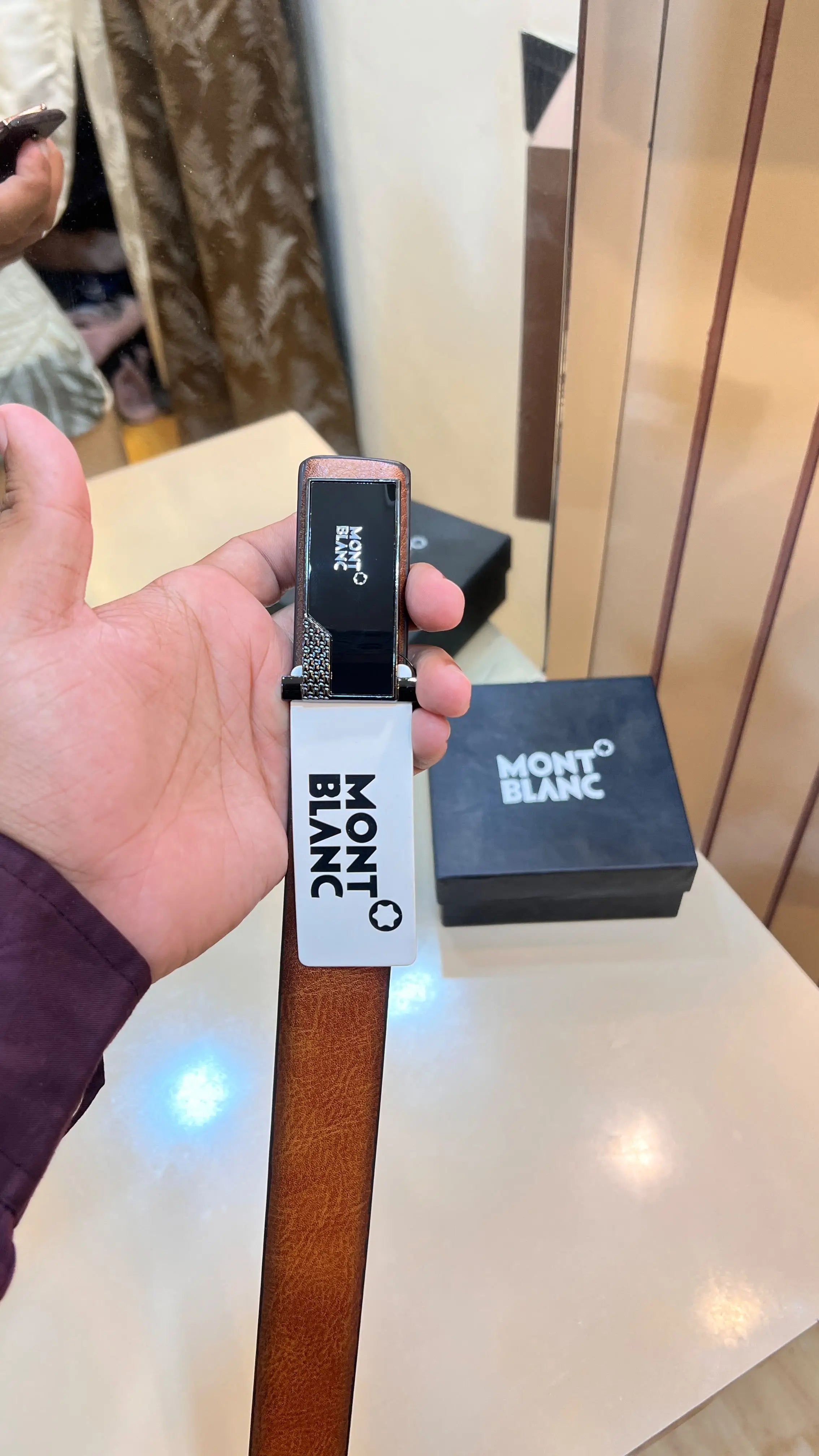 MONT BLANC IMP PREMIUM QUALITY BELTS WITH OG BOX MB-807