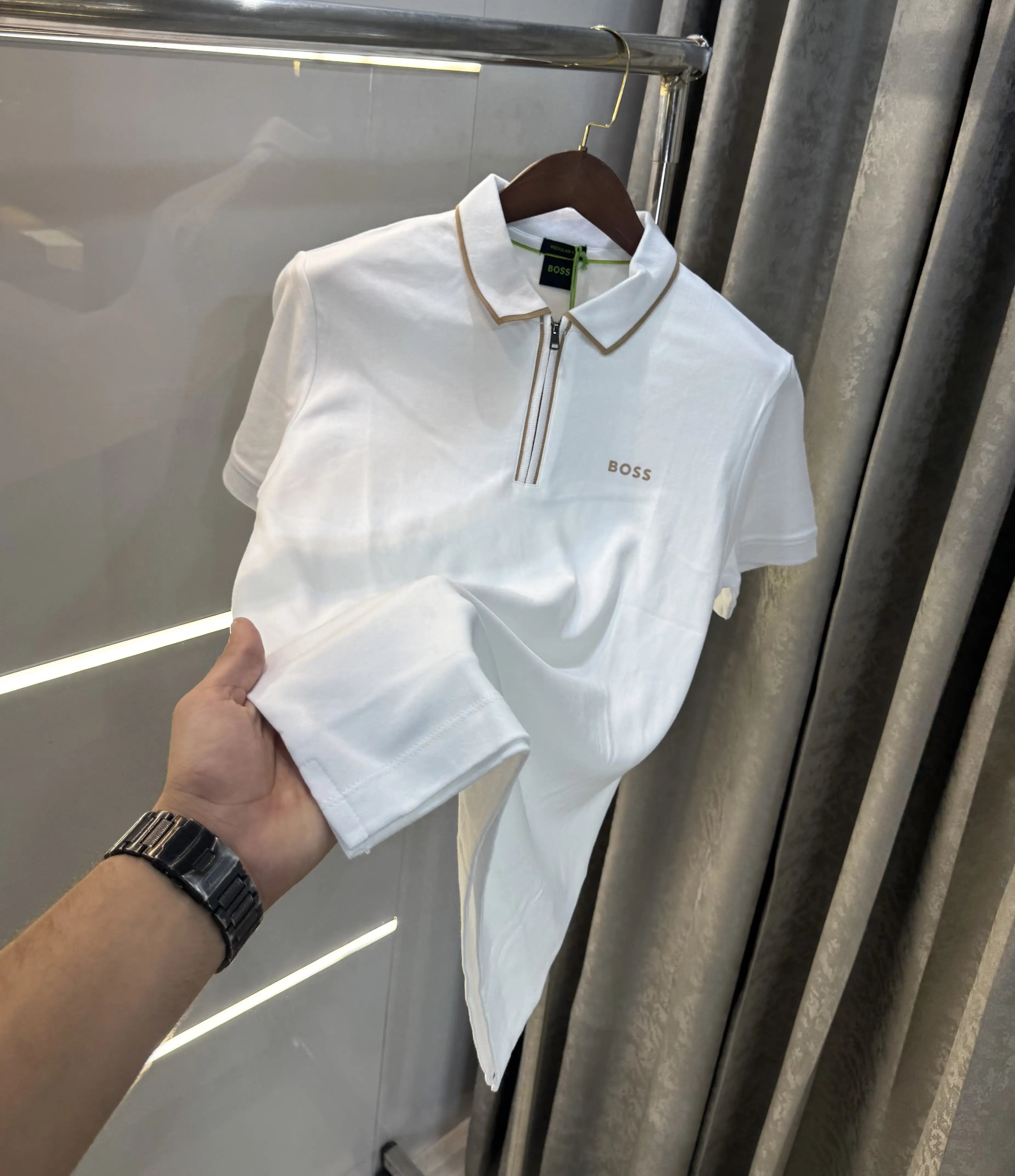 Hugo  Bos s White Logo Work Premium Polo T-shirt Secondary image