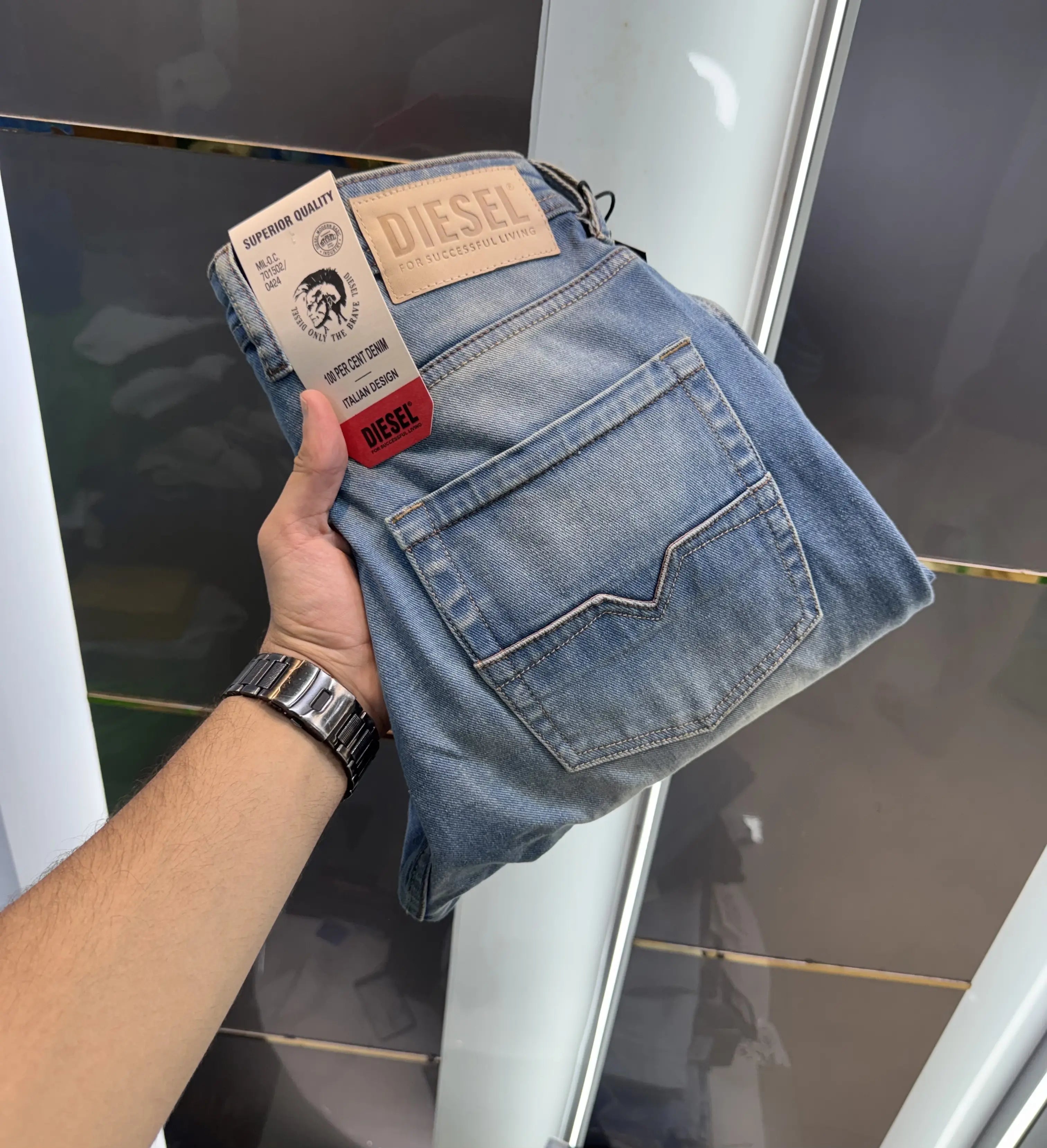 Diesel Greenish Imported Premium Denim Secondary image