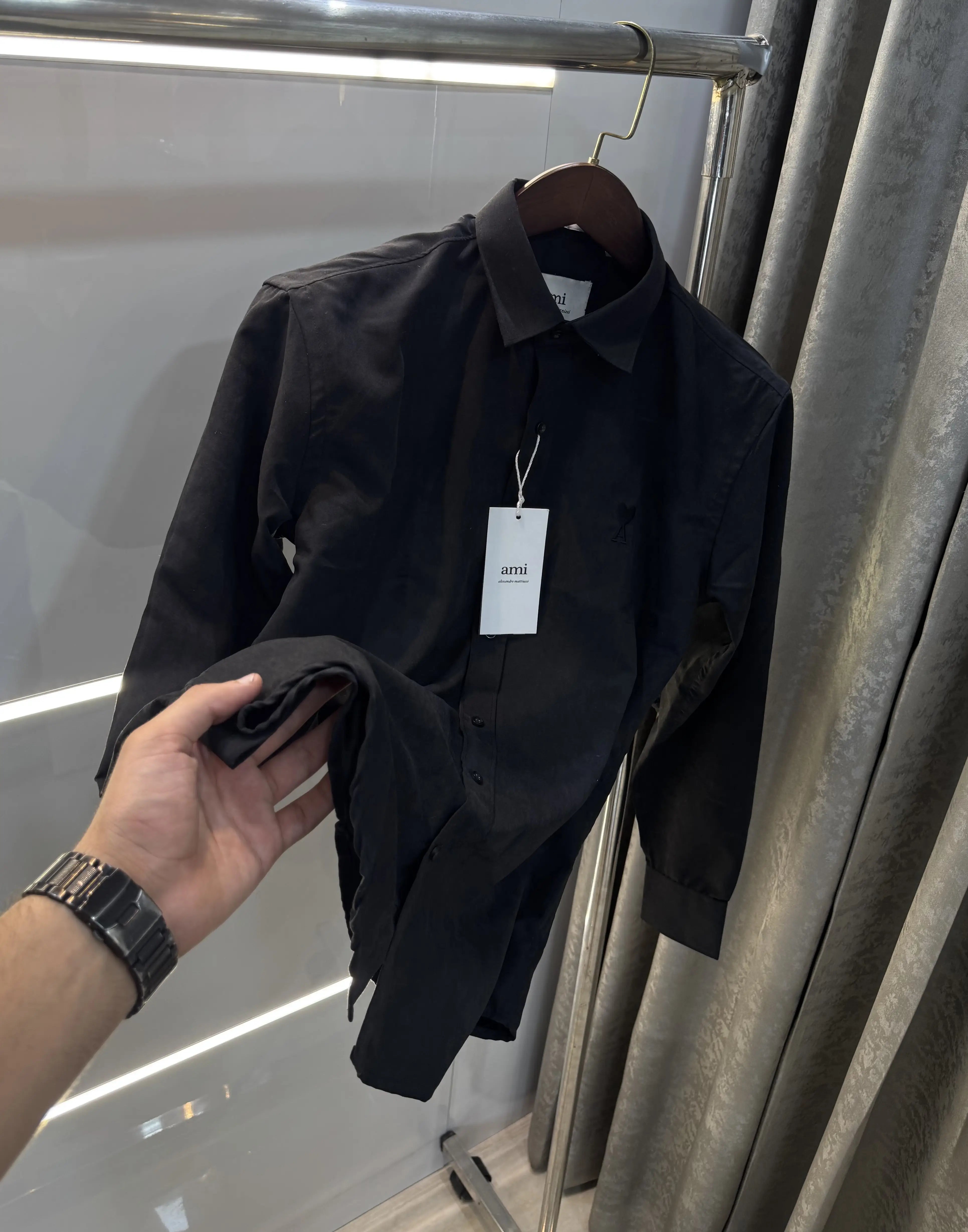 Ami Paris Black Embroidry Logo Premium Shirt Secondary image