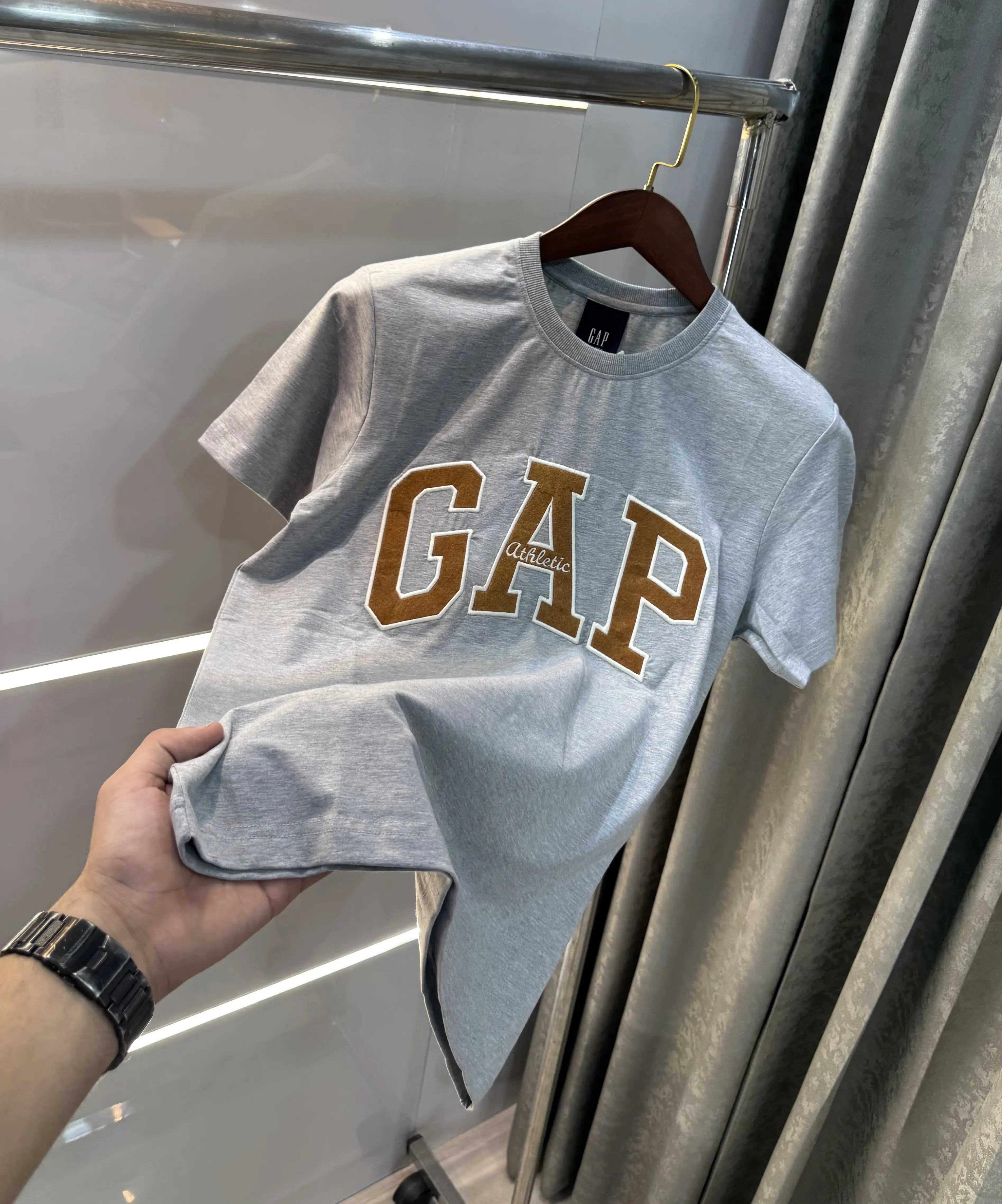 Gap Grey Embroidery Logo Premium T-Shirt Secondary image