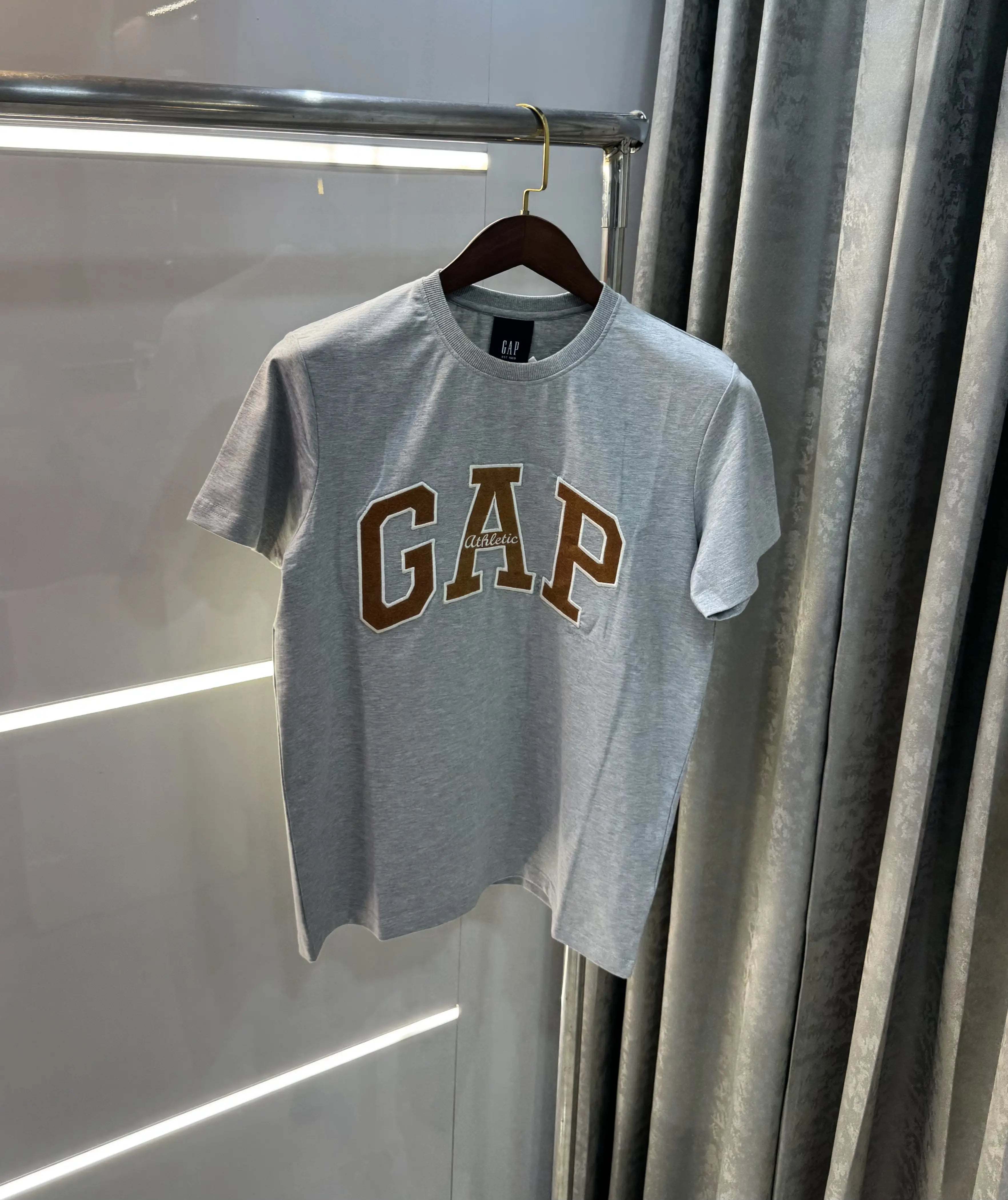Gap Grey Embroidery Logo Premium T-Shirt Main image