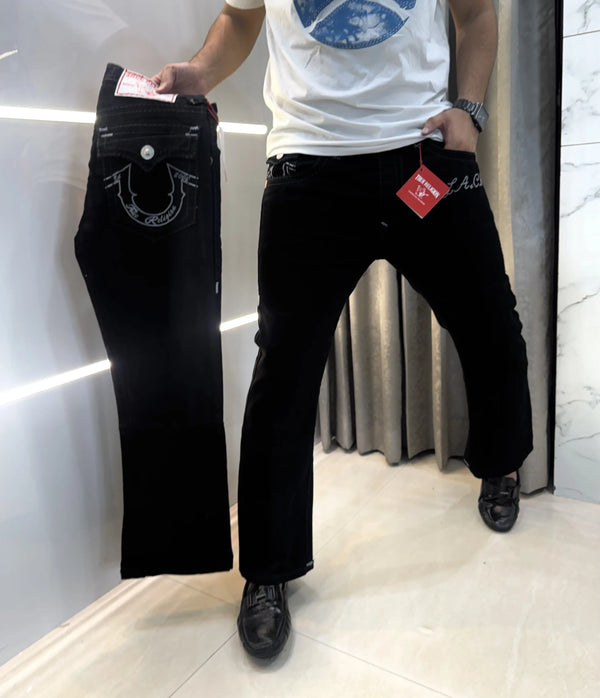 Tru e Religion Jet Black Premium boot cut Denim