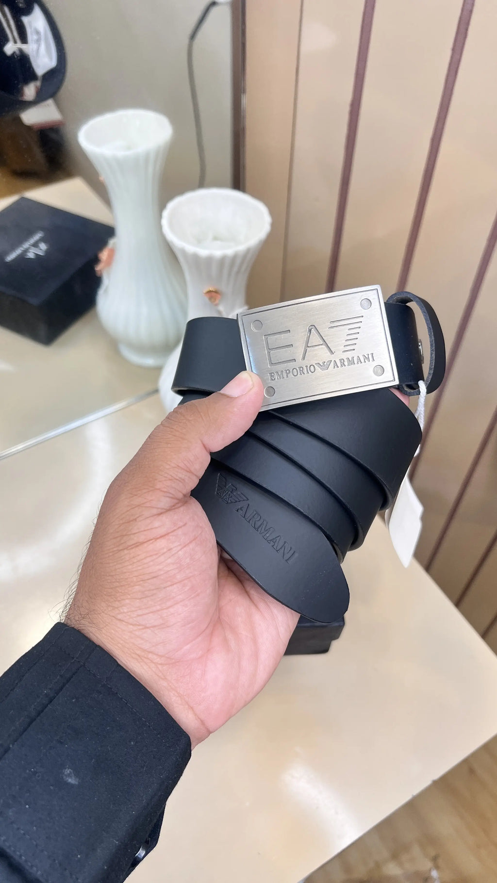 AX ARMANI EXCHANGE PREMIUM QUALITY IMPORTED LEATHER BELT WITH OG BOX AX-525