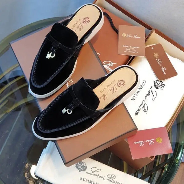 Loro_Piana Slip-Ons Black