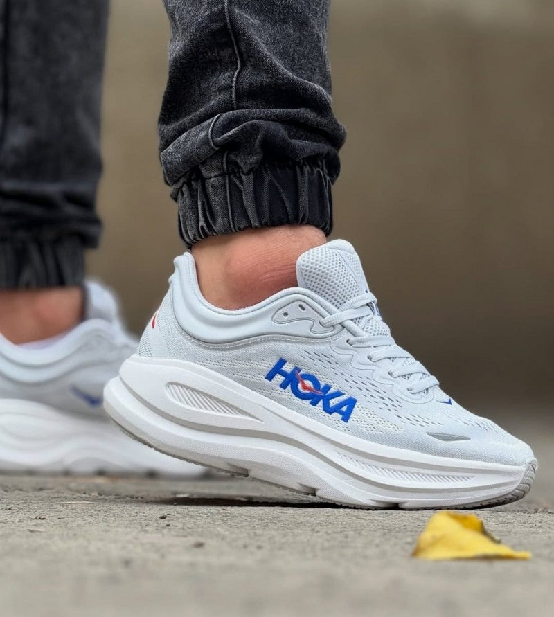 HOKA ONE BONDI 9 WHITE GREY