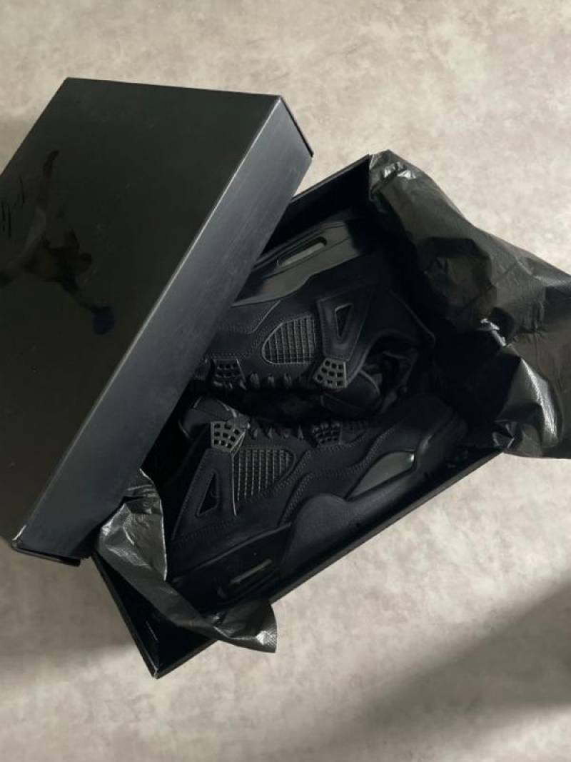 Jordan Retro 4 Black Cat Suede Semi