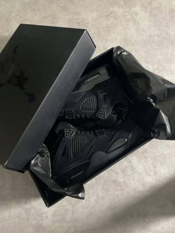 Jordan Retro 4 Black Cat Suede Semi