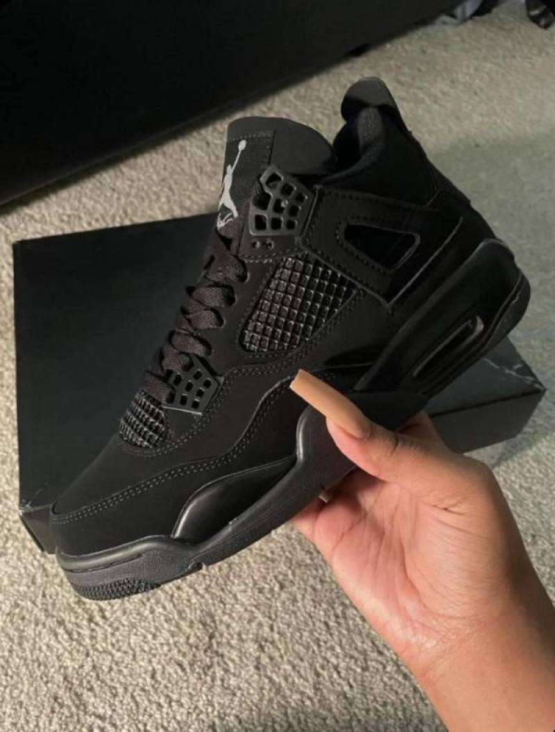 Jordan Retro 4 Black Cat Suede Semi