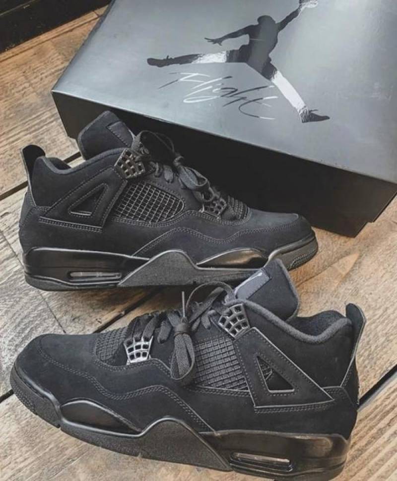Jordan Retro 4 Black Cat Suede Semi