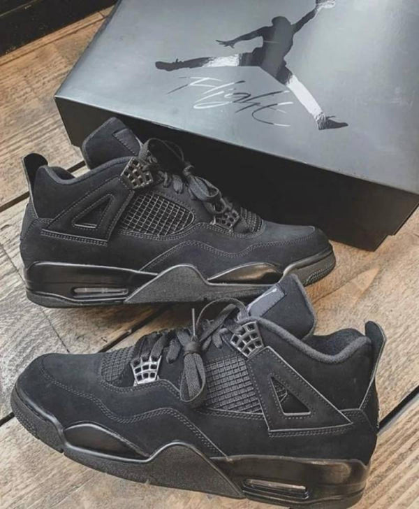 Jordan Retro 4 Black Cat Suede Semi