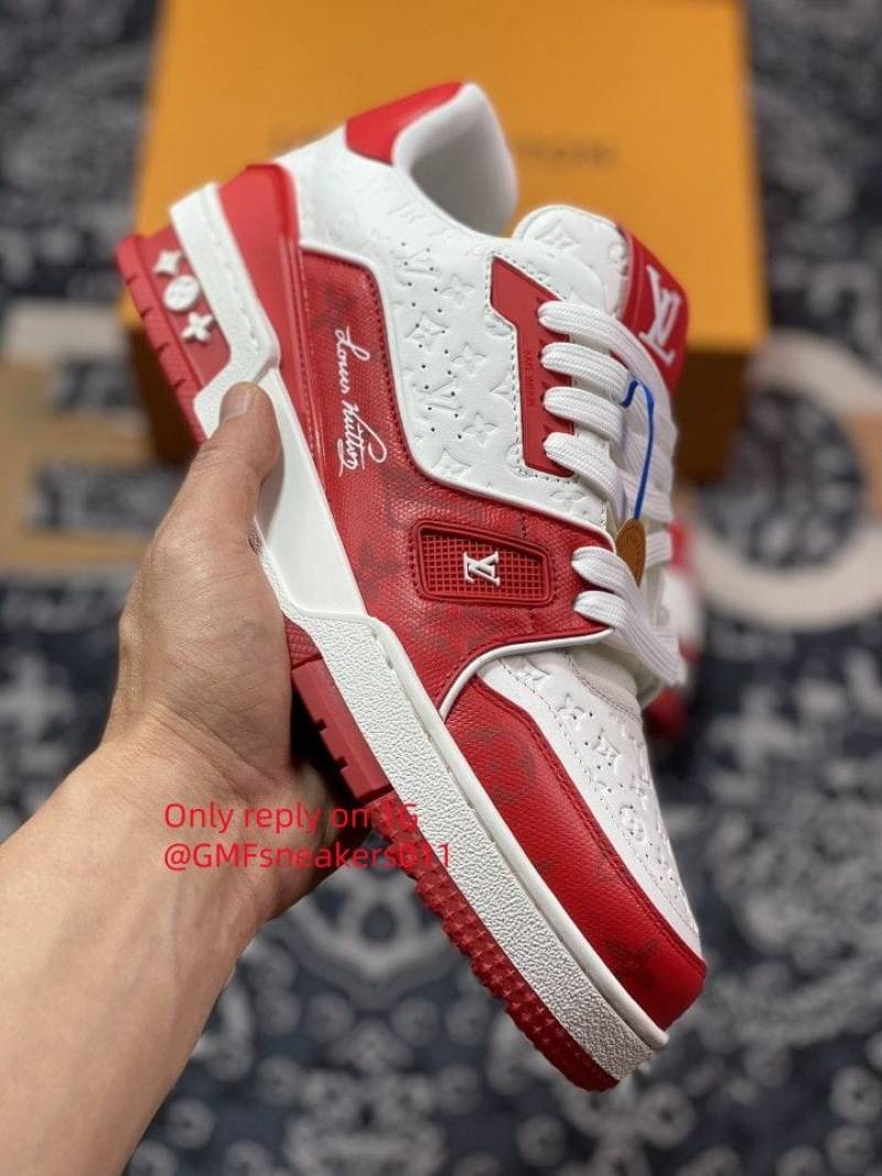 Lv Signature Red Premium Sneaker
