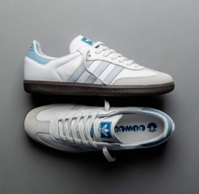 Adidass Samba Leather Sky Blue Mens