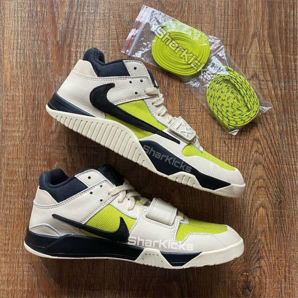 travis scott x jordan jumpman jack trainer bright cactus
