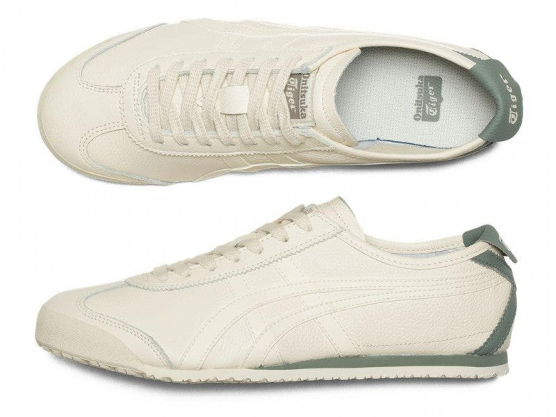 ONITSUKA TIGER MEXICO 66 CREAM GREEN 1ST LETHER QUALITY