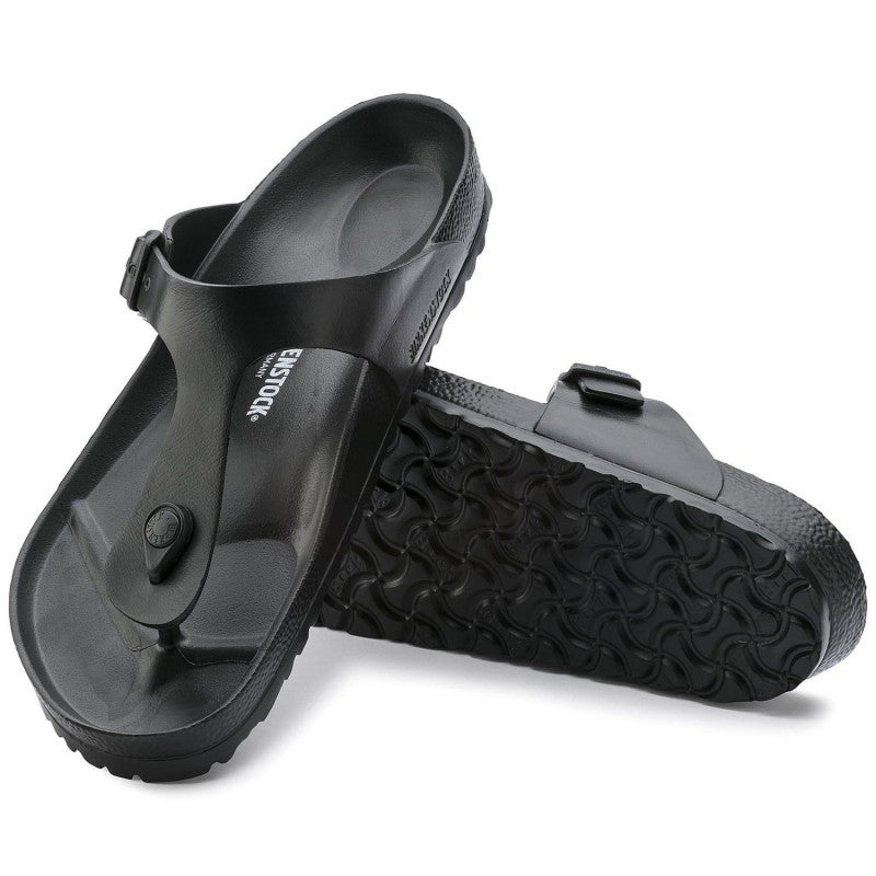 BIRKENSTOCK GIZEH EVA BLACK WITH SOLE BRANDING