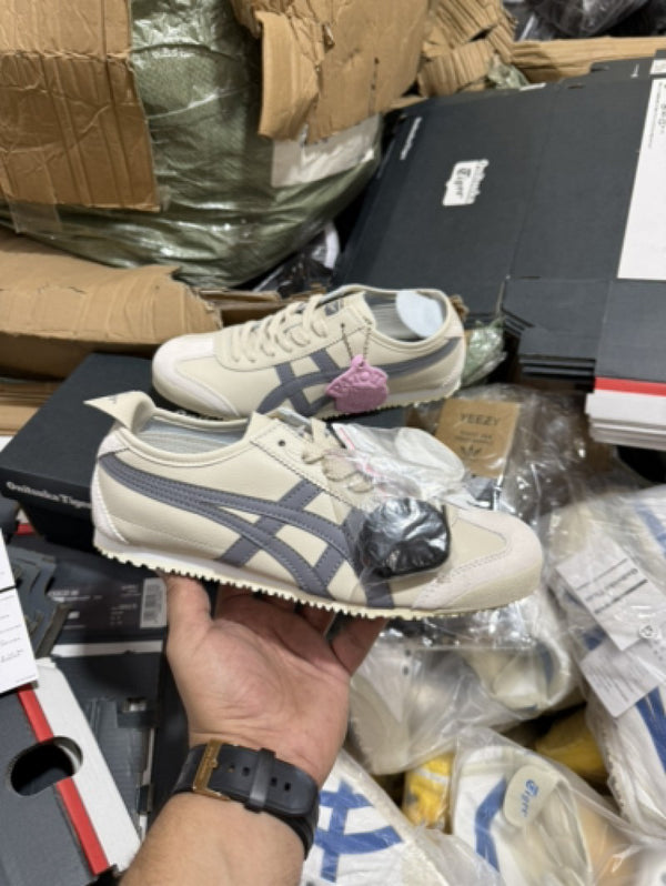 ONITSUKA TIGER MEXICO 66 WHITE GREY 1ST LETHER QUALITY