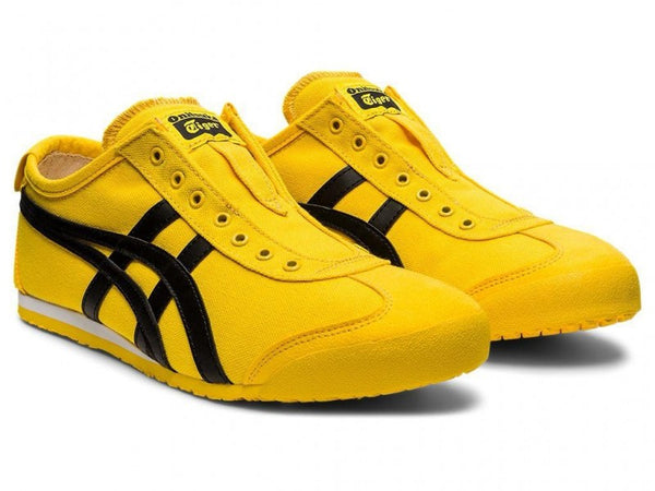 ONITSUKA TIGER MEXICO 66 SLIP ON YELLOW BLACK 1ST LETHER QUALITY