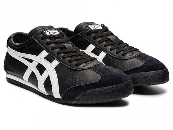 ONITSUKA tiger mexico 66 black white 1st lether quality with patou keychain & 3 extra laces