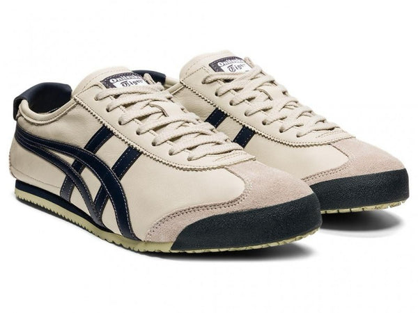 ONITSUKA TIGER MEXICO 66 BIRCH PEACOAT 1ST LETHER QUALITY WITH PATOU KEYCHIAN & 3 EXTRA LACES